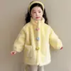 Suéter de Peluche Estilo Coreano para Niñas Otoño/Invierno 2026 Nueva Moda Infantil Top Grueso Elegante para Niños Pequeños y Niños Pequeños
