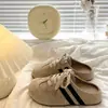 Elegantes mules cerrados sin cordones para mujer, nuevos 2026 primavera/otoño de moda, suecos perezosos de suela gruesa estilo alemán Birkenstock