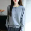 Lã Fina 2025 Outono e Inverno Novo Suéter Outer Feminino Curto Solto Color Block Gola Redonda Full Diamond Jaqueta Cardigan Tricotada