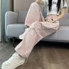 Pantalones de trabajo de secado rápido estilo americano para mujer, verano 2025, de seda fina, adelgazantes, frescos, con protección solar, cintura alta, pierna ancha, estilo paracaidista.
