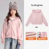 Pudding Haru Roupa de Outono Meninas Roupas Infantis Blusa 2026 Outono Novo Estilo Infantil Doce Renda Com Capuz Moletom Jaqueta