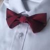 Pajarita de boda estilo chino para padrino de boda, vestido formal para hombre, novio, boda, vino tinto, lazo estilo británico coreano.