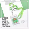 Portatarjetas transparente al por mayor para estudiantes, portatarjeta con tapa deslizante, estuche para tarjeta de campus y tarjeta de comida, funda protectora anti-pérdida para tarjetas de autobús y de acceso