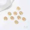 Preservación del Color Cruz de Oro de 14K Trébol de Cuatro Hojas Estrella de Cinco Puntas Cuentas con Agujero Cuentas de Sandía Pulsera de Cuentas Accesorios de Joyería
