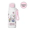 Copo térmico série Sanrio para meninas, copo de água fofo com canudo do Gatinho KT, copo duplo portátil para estudantes do ensino fundamental