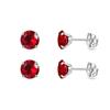 Pendientes F136 Titanio Super Flash 5A Varios Colores Cristal Cuadrado Circonita Hebilla de Mariposa Joyería para Perforación Cuerpo de Aleación de Titanio G23