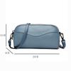 Nova bolsa de ombro de couro bovino de primeira camada moda europeia e americana bolsa para celular zíper duplo grande capacidade bolsa de mão feminina atacado