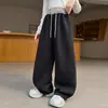 Calça esportiva feminina de primavera e outono, calça de moletom com strass estilo coreano, calça casual muito estilosa para meninas, adequada para estudantes do ensino fundamental
