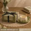 Juego de Regalo Práctico de Cerámica para Taza de Café y Platillo, Taza Personalizada para el Té de la Tarde, Sensación de Lujo Ligero y Gama Alta, Regalo Festivo