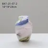 Novo Estilo Chinês Esmaltado Rosa Nuvem Texturizado Leve Luxo Vintage Vaso Sala de Estar Arranjo de Flores Flor Artificial Decoração Suave Ornamento de Mesa