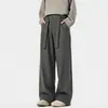 Pantalones largos de rayas estilo "old money" americano para hombre y mujer, pantalones casuales relajados de otoño Yamamoto con caída, pantalones casuales de traje