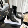 2026 Nuevas Botines de Tacón Alto de Estilo Europeo y Americano de Gama Alta con Tacón de Cuña, Punta Fina, Cierre de Cremallera en la Espalda, Botas de Moda y Elegantes para Mujer