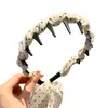 Elegante Faixa de Cabelo com Laço de Fita de Bolinhas para Mulheres, Pente 3D Plissado, Tiara Doce para Usar ao Contrário, Presilha de Cabelo para Lavar o Rosto, Acessório de Cabelo