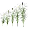 Plantas Verdes Artificiales Lavanda al por Mayor Hierba de Junco de Tallo Único Flores Artificiales Decoración de Ventana Paisajismo de Eventos Arreglos Florales Accesorios