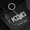 Llavero de Personalidad de Moda Transfronterizo con Letra 'King' Totalmente Incrustado con Diamantes Estilo Europeo y Americano Versátil Popular para Hombres y Mujeres Colgante para Llavero