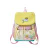 Mochila Grande Capacidade Cor Contrastante Combinando Fofa Mochila Dopamina Casual Coreana Escola Secundária Campus Bolsa Escolar Venda por Atacado