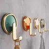 Gancho de Lujo Ligero, Sin Taladro, Adhesivo Fuerte de Carga, Colgar Ropa en la Pared Detrás del Baño, Gancho Adhesivo sin Rastro para Colgar en la Pared