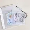 Bolsa de Almacenamiento Frosted de PVC de Hojas Sueltas A5A4A6A7 Bolsa para Documentos e Información Bolsa para Presupuesto en Efectivo con Borde Bolsa para Diario de Mano