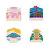 Broche original de Wen Chuang con motivos turísticos de Wuhan, puente del río Yangtze, torre de la grúa amarilla, recuerdo con insignia de aleación con caída de aceite.