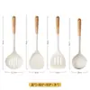 Conjunto de Espátulas de Silicone, Colher de Sopa Doméstica Exquisita, Concha de Sopa, Escorredor de Óleo, Colher de Alta Qualidade, Escumadeira de Grau Alimentício com Cabo Longo