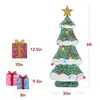 Árbol de Navidad de Hierro 2D con Cadena de Luces Paquete de Regalo Decoraciones Exteriores Patio Festivo Luces LED Arreglo Transfronterizo