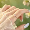 Anel de Prata de Lei S925 Coração Simples Zircônia Feminino Versátil Temperamento Estilo Cool Personalidade Joia de Mão Levemente Luxuosa Nova Dropshipping