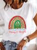 Camiseta Estampa Gráfica Roupas Roupas Moda Feminina Feliz Feliz