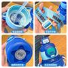 Termo para niños de acero inoxidable 316, Vaso con pajita de dibujos animados de alta calidad, Regalo portátil para estudiantes, Vaso para agua con logo personalizado