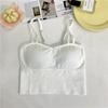 Camisola deportiva sin costuras con espalda descubierta, transpirable, con aros de acero fruncidos, para mujer