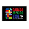 Copa Mundial 2026 en Estados Unidos, Canadá y México Bandera Personalizada Bandera de Apoyo para Aficionados Decoración para Animación Bandera Colgante Fabricante Transfronterizo Venta al por Mayor