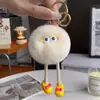 Lindo Conejo de Piernas Largas Bola de Carbón Peluche para Llavero de Coche Colgante Juguete de Peluche Encanto para Bolsos para Parejas