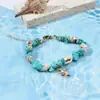 Europa y Estados Unidos transfronterizos súper ventas pulsera de viento marino concha de color collar hecho a mano pulsera pulsera de grava natural al por mayor