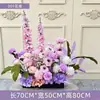 Arreglos Florales Acabados en Rosa y Morado para Bodas, Flores Artificiales para Banquetes de Compromiso, Arreglos Florales para Escenarios, y Decoraciones de Flores Falsas