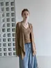 Conjunto de cárdigan de punto minimalista sin botones + Camisola adelgazante - Otoño 2026