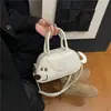 Diseño de Dachshund de Nicho Otoño/Invierno Nuevo Bolso de Bowling Simple de Alta Gama para Mujer Gran Capacidad Bolso de Mano para Viajes Diarios