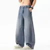 Pantalones Casuales de Calle Estilo Americano para Hombre, Pantalones Casuales Versátiles de Pierna Ancha para Primavera y Verano, Pantalones Largos Fluidos de Corte Limpio