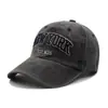 Gorras de Moda con Letras para Hombre de Primavera y Otoño, Gorras de Béisbol Bordadas Transfronterizas de Moda, Gorras Versátiles Lavadas Vintage
