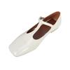 Mocasines Mary Jane Cuadrados de Piel Genuina para Mujer, Zapatos Individuales Casuales de Suela Gruesa que Aumentan la Altura, Boca Baja, Zapatos Versátiles Cómodos de Charol con Tacón Bajo