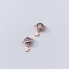Brincos de Prata S925 para Mulheres, Moda Estilo Coreano Planeta Estrela Cravejados de Diamantes Brincos Femininos G2925