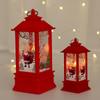 Lâmpada de vela luminosa decorativa de Natal presente presente lâmpada de vento Lâmpada de castiçal para os idosos luz noturna de boneco de neve ornamentos decorativos