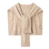 Chal de Cachemira para Mujer 100% Cachemira Pura Otoño e Invierno Nuevo Color Puro Calado Versátil Tejido Cálido Chal Cárdigan Hombreras