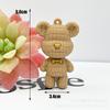 Llavero de Oso de Lana Transfronterizo Muñeca de Plástico Blando Llavero de Oso Colorido Regalo para Niños Bolsa de Coche Colgante Pequeño