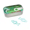 Marcador de Metal de Dibujo Animado de Papel de Sardina Transfronterizo Lindo Forma de Color Pin Papelería de Oficina en stock