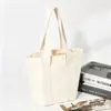 Bolsa de Lona de un Solo Hombro con Logo Personalizado, Bolso Tote de Gran Capacidad, Bolsa de Tela para Empaque Promocional, Bolsa de Lona al por Mayor en Stock