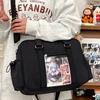 Lindo Bolso Bidimensional de Hombro Único Cruzado de Gran Capacidad Bolso de Vestir JK para Comic-Con Universitario Japonés Bolso Transparente para Dolor para Mujer