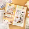 Suministro directo de la marca Yuxian de libro de pegatinas de material troquelado, mercado de fragmentos, pegatinas creativas con patrón de cuadrícula, papel de collage para diario