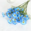 Flores Artificiales 5 Margaritas Pequeñas Manzanilla Flores Falsas Flores de Seda Decoración del Hogar Arreglo Floral Accesorios para Sesiones de Fotos y Decoraciones