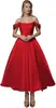 Vestido de Cetim Ombro a Ombro para Comércio Exterior e Vendas Transfronteiriças, Adequado para Noivado, Casamento, Festa de Noiva, Banquete e Vestido de Noite
