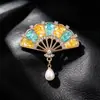 Nácar DIY Broche Hecho a Mano Piezas de Concha en Blanco Kit de Materiales Actividad de Team Building Regalo Base para Joyería de Jade Venta al por Mayor