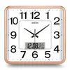 Reloj de Pared Cuadrado para Uso Doméstico, Reloj Moderno para Sala de Estar, Reloj de Pared Electrónico con Calendario Simple y Elegante, Reloj de Cuarzo